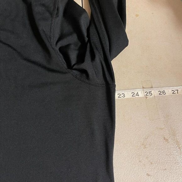 Climate Right By Cuddlduds Mock Neck Top Black Long Sleeve Stretch Plus XXL - Picture 9 of 10